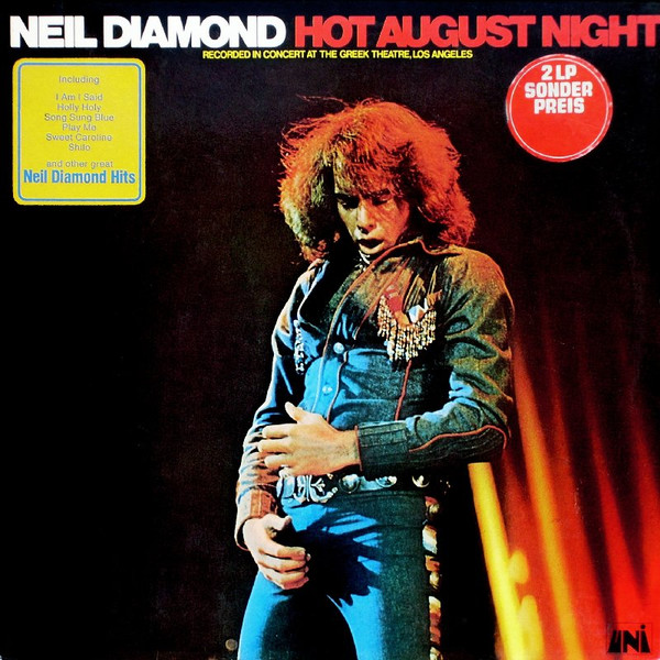 Cover Neil Diamond - Hot August Night (2xLP, Album, RE, Gat) Schallplatten Ankauf