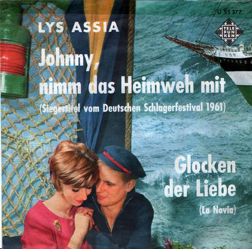 Cover Lys Assia - Johnny, Nimm Das Heimweh Mit (7, Single) Schallplatten Ankauf