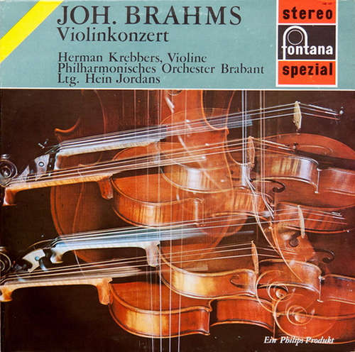 Cover Joh. Brahms*, Herman Krebbers, Philharmonisches Orchester Brabant*, Hein Jordans - Violinkonzert (LP) Schallplatten Ankauf