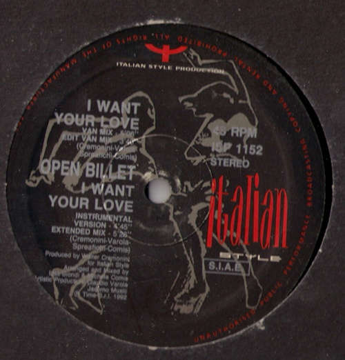 Cover Open Billet - I Want Your Love (12) Schallplatten Ankauf