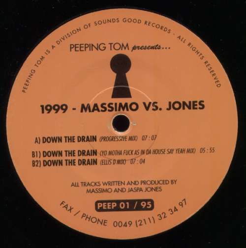 Cover Massimo vs. Jones* - Down The Drain (12) Schallplatten Ankauf