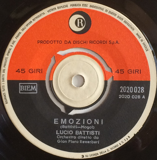 Cover Lucio Battisti - Emozioni  (7) Schallplatten Ankauf