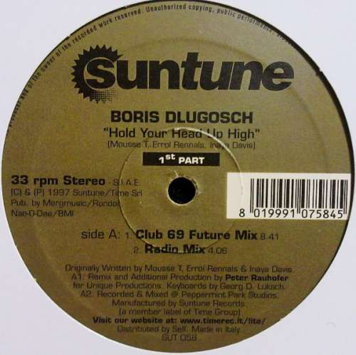 Cover Boris Dlugosch - Hold Your Head Up High (1st Part) (12) Schallplatten Ankauf
