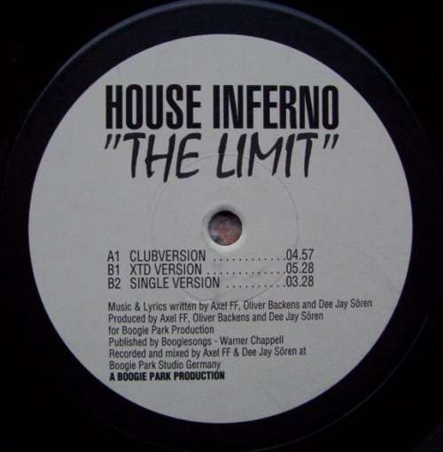 Cover House Inferno - The Limit (12, Promo) Schallplatten Ankauf