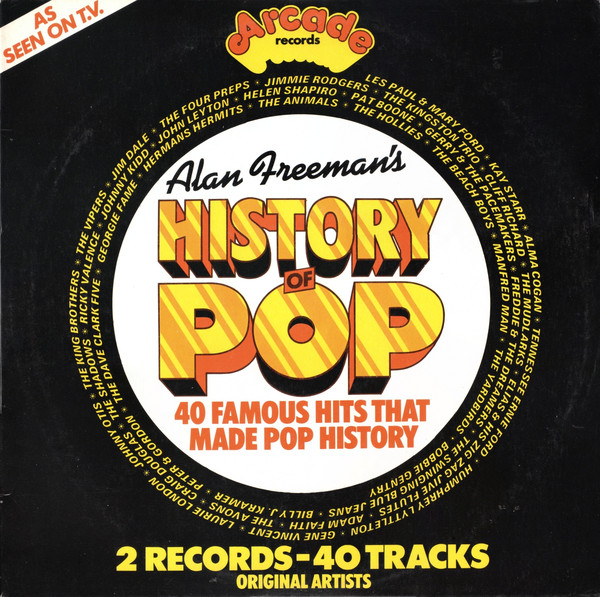 Cover Various - Alan Freeman's History Of Pop (2xLP, Album, Comp, RM, Yel) Schallplatten Ankauf