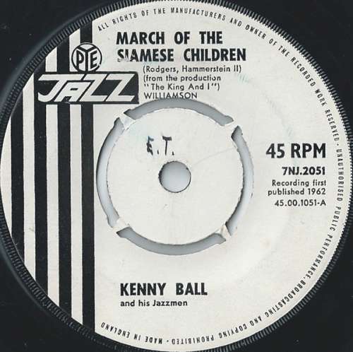 Cover Kenny Ball And His Jazzmen - March Of The Siamese Children (7) Schallplatten Ankauf
