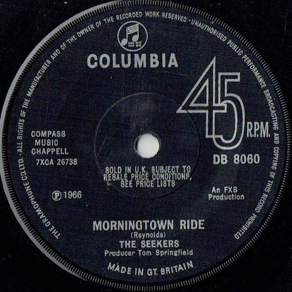 Cover The Seekers - Morningtown Ride (7, Sol) Schallplatten Ankauf
