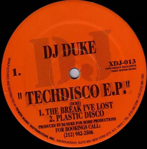 Cover DJ Duke - Techdisco E.P. (12, EP) Schallplatten Ankauf