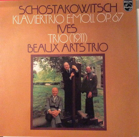 Cover Beaux Arts Trio - Schostakowitsch Klaviertrio E-moll Op.67 Ives Trio (1911) (LP) Schallplatten Ankauf