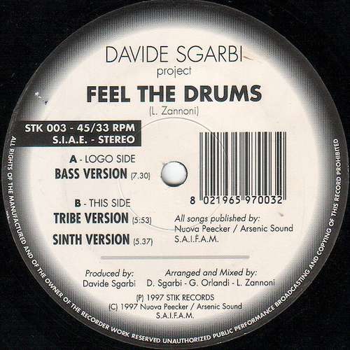 Cover Davide Sgarbi Project* - Feel The Drums (12) Schallplatten Ankauf