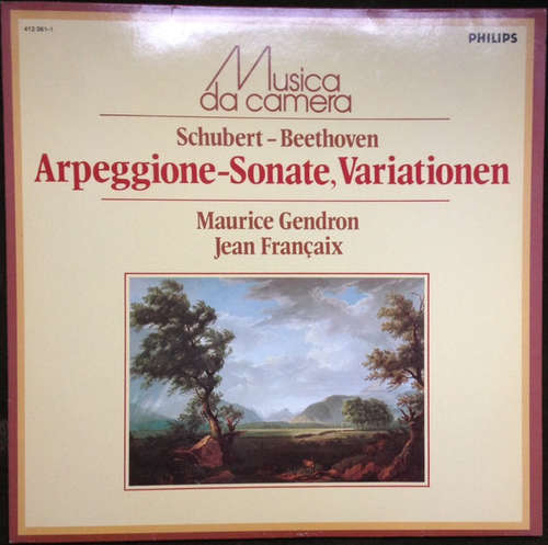 Cover Maurice Gendron, Jean Françaix - Schubert - Beethoven Arpeggione-Sonate, Variationen (LP, Album) Schallplatten Ankauf