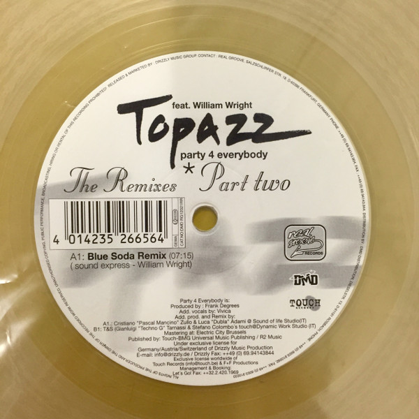 Cover Topazz - Party 4 Everybody (The Remixes - Part 2) (12, Ltd, Cle) Schallplatten Ankauf