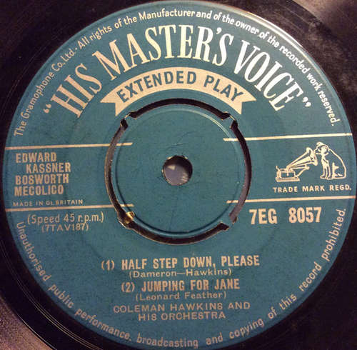 Cover Coleman Hawkins And His Orchestra - Half Step Down, Please (7, EP) Schallplatten Ankauf