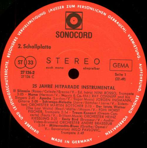 Bild Various - 25 Jahre Hitparade Instrumental (3xLP, Comp + Box) Schallplatten Ankauf
