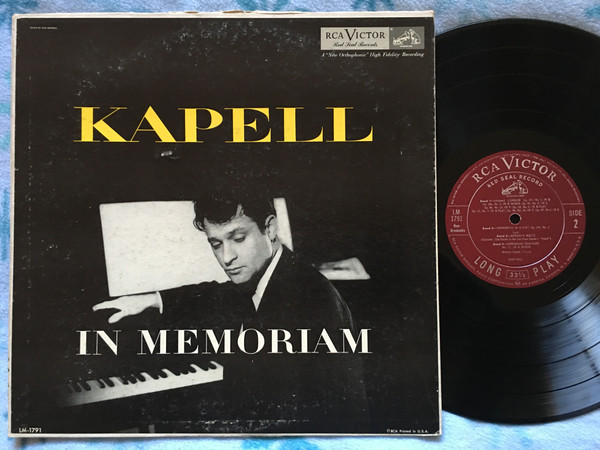 Bild William Kapell - Kapell In Memoriam (LP, Album, Mono) Schallplatten Ankauf