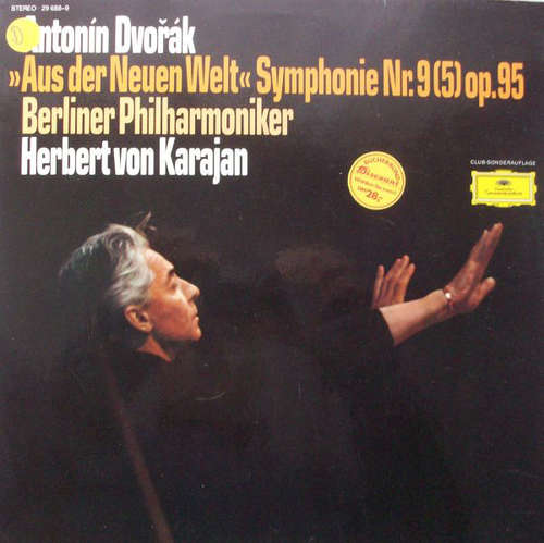 Cover Antonín Dvořák, Herbert von Karajan, Berliner Philharmoniker - Aus Der Neuen Welt - Symphonie Nr. 9 (5) Op. 95 (LP, RE) Schallplatten Ankauf