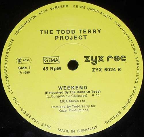 Cover The Todd Terry Project - Weekend / Just Wanna Dance (12) Schallplatten Ankauf