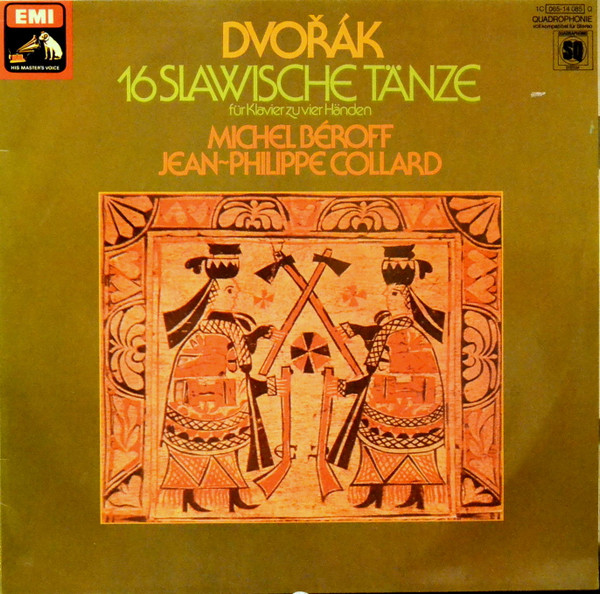 Cover Dvorak*, Michel Béroff ,  Jean-Philippe Collard - Slawische Tänze, Op.46 & 72 Für Klavier Zu Vier Händen (LP, Quad) Schallplatten Ankauf