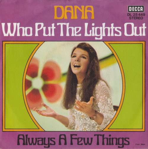 Cover Dana (9) - Who Put The Lights Out (7, Single) Schallplatten Ankauf