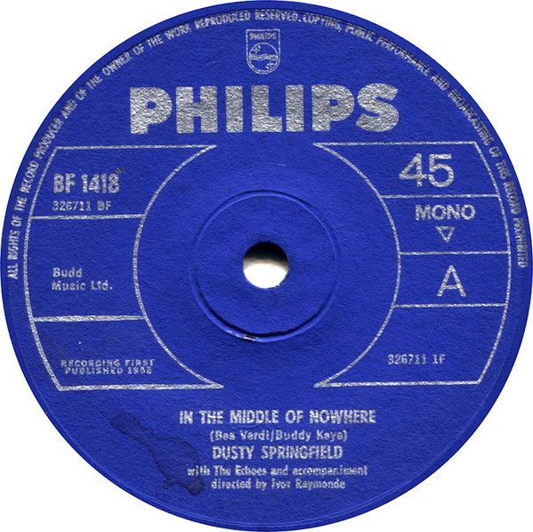 Cover Dusty Springfield - In The Middle Of Nowhere (7, Single, Sol) Schallplatten Ankauf