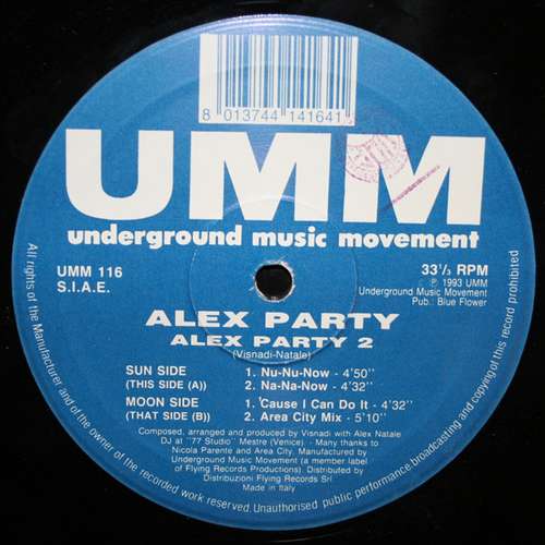 Cover Alex Party 2 Schallplatten Ankauf