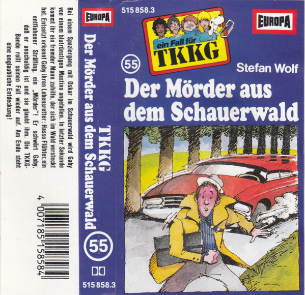 Cover Stefan Wolf - TKKG 55 - Der Mörder Aus Dem Schauerwald (Cass) Schallplatten Ankauf