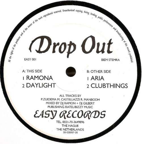 Cover Drop Out - Ramona / Daylight / Aria / Clubthings (12) Schallplatten Ankauf