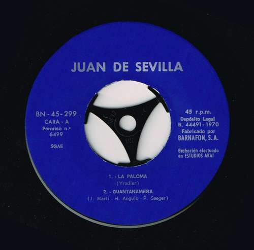 Cover Juan De Sevilla - La Paloma (7, EP) Schallplatten Ankauf