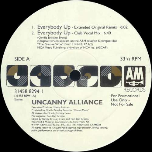 Cover Uncanny Alliance - Everybody Up (2x12, Promo) Schallplatten Ankauf
