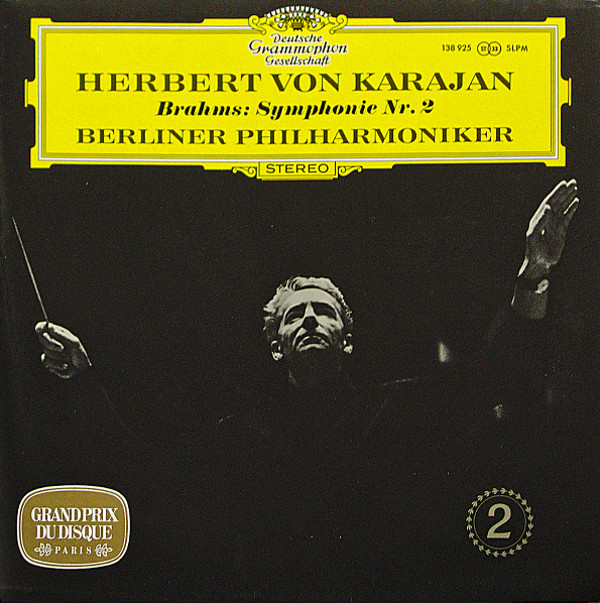 Cover Herbert von Karajan, Brahms*, Berliner Philharmoniker - Symphonie Nr. 2 (LP, RP) Schallplatten Ankauf