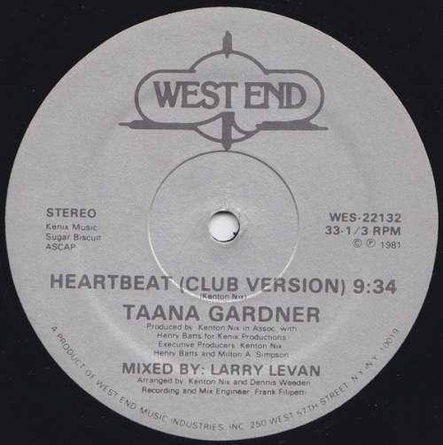 Cover Taana Gardner - Heartbeat (12, Single) Schallplatten Ankauf