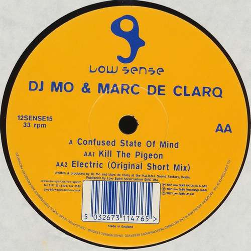 Cover DJ Mo & Marc De Clarq* - Confused State Of Mind (12) Schallplatten Ankauf