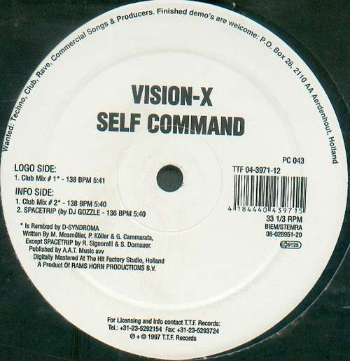 Cover Vision-X - Self Command (12) Schallplatten Ankauf