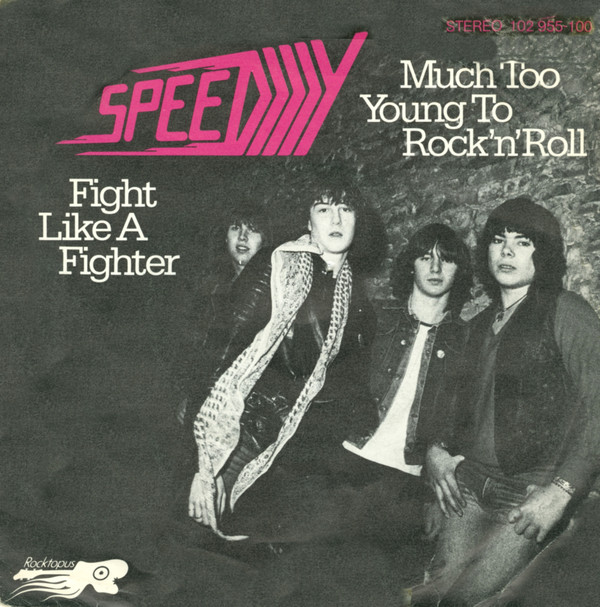 Cover Speedy (15) - Much Too Young To Rock 'N' Roll (7, Single) Schallplatten Ankauf
