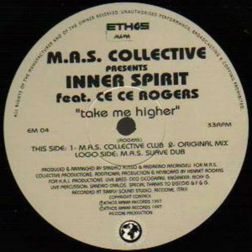 Cover M.A.S. Collective Presents Inner Spirit Featuring Ce Ce Rogers - Take Me Higher (12) Schallplatten Ankauf