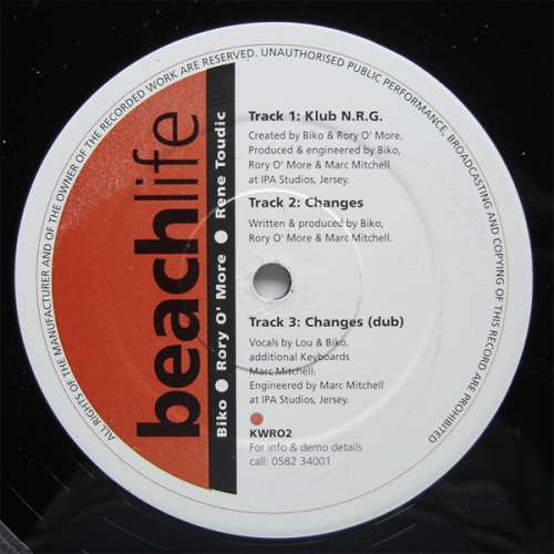 Cover Beachlife - Klub N.R.G. (12, Promo) Schallplatten Ankauf