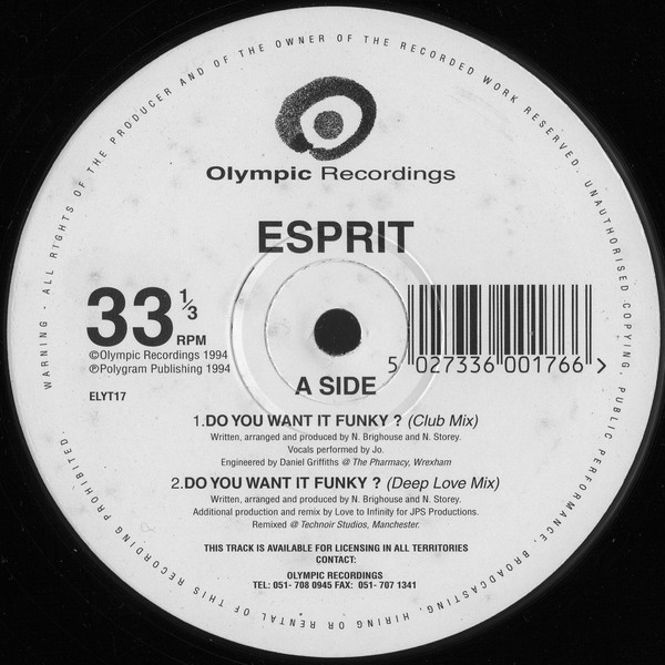 Cover Esprit - Do You Want It Funky (12) Schallplatten Ankauf