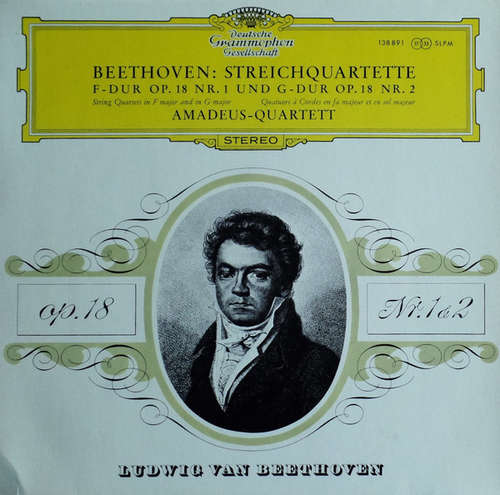 Cover Beethoven*, Amadeus-Quartett - Streichquartette F-dur Op. 18 Nr. 1 Und G-dur Op. 18 Nr. 2 (LP) Schallplatten Ankauf