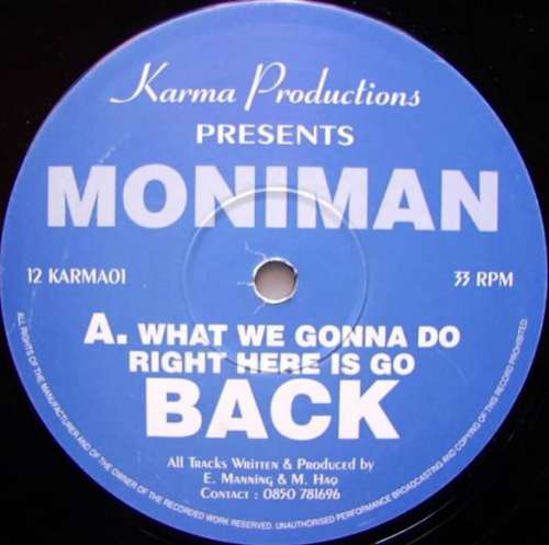Cover Moniman - What We Gonna Do Right Here Is Go Back (12) Schallplatten Ankauf