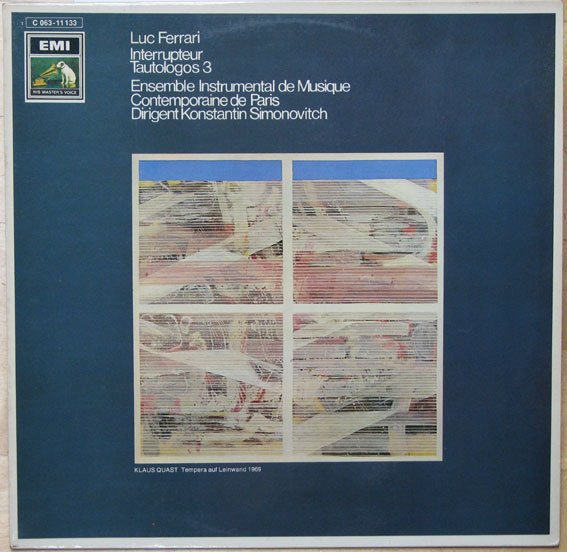 Cover Luc Ferrari - Interrupteur / Tautologos 3 (LP, Album, RE) Schallplatten Ankauf
