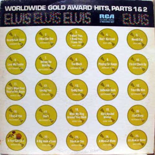Cover Elvis Presley - Worldwide Gold Award Hits, Parts 1 & 2 (2xLP, Comp, Mono) Schallplatten Ankauf