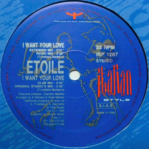 Cover Etoile (3) - I Want Your Love (12) Schallplatten Ankauf