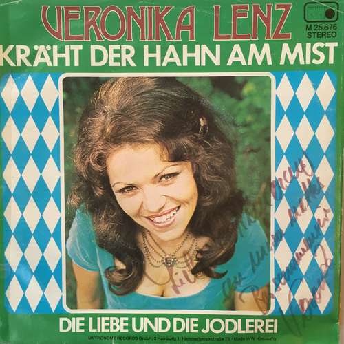 Cover Veronika Lenz - Kräht Der Hahn Am Mist / Die Liebe Und Die Jodlerei  (7, Single) Schallplatten Ankauf