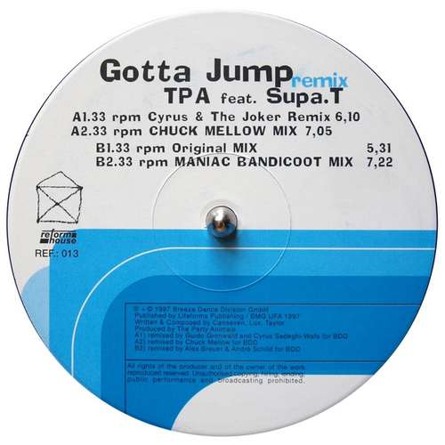 Cover TPA* Feat. Supa. T - Gotta Jump (Remix) (12) Schallplatten Ankauf