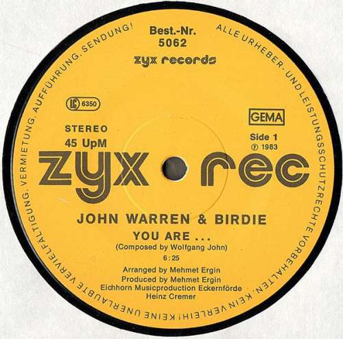 Cover John Warren & Birdie - You Are.... (12) Schallplatten Ankauf