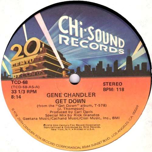 Cover Gene Chandler - Get Down (12) Schallplatten Ankauf