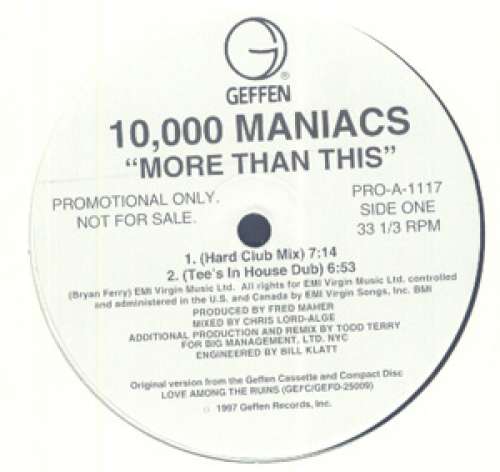 Cover 10,000 Maniacs - More Than This (12, Promo) Schallplatten Ankauf