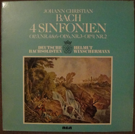 Cover Johann Christian Bach - Deutsche Bachsolisten, Helmut Winschermann - 4 Sinfonien - Op 3, Nr 4 & 6; Op 6, Nr 3; Op 9, Nr 2 (LP, Album) Schallplatten Ankauf
