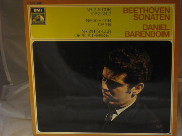 Bild Beethoven*, Daniel Barenboim - Sonaten Nr. 2 A-dur Op.2 Nr. 2; Nr. 30 E-dur Op.109; Nr. 24 Fis-dur Op. 78 à Thérèse (LP, Mono) Schallplatten Ankauf