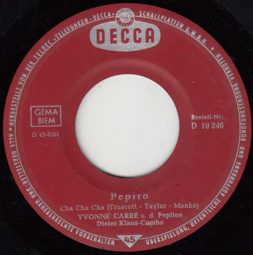 Cover Yvonne Carré - Pepito (7, Single) Schallplatten Ankauf